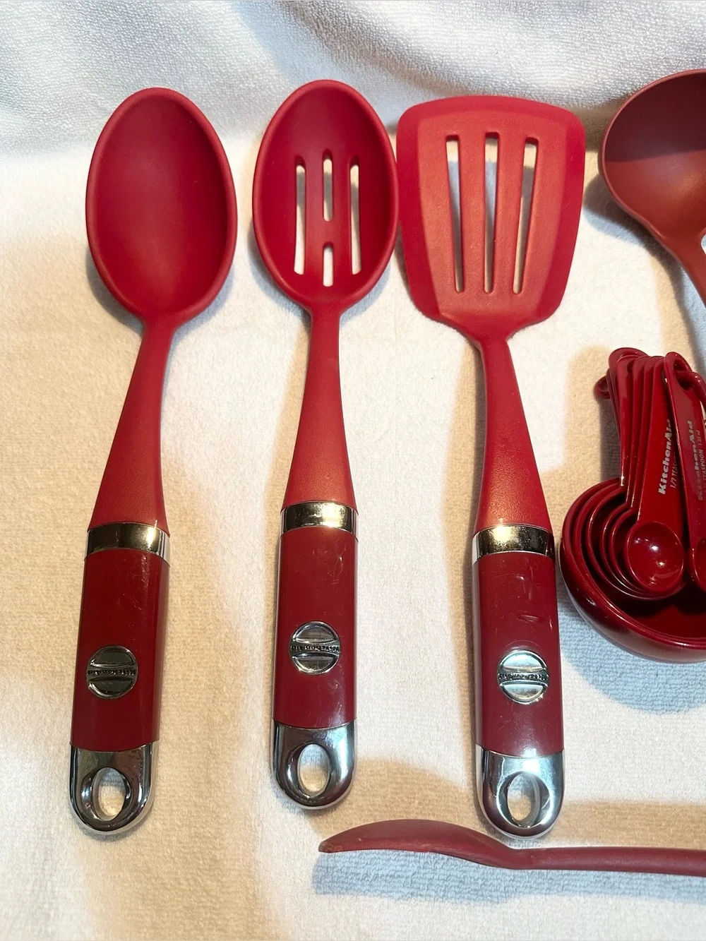 KitchenAid 9 piece utensil tool set silicone and plastic